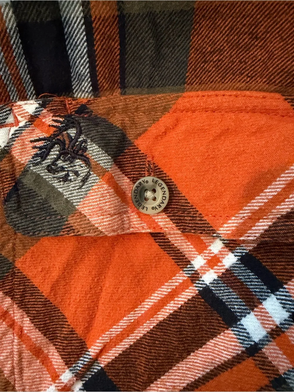 Legendary Whitetails Orange Plaid Hooded Quilted Jacket
